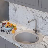 Мойкa ML-GM11 КОМФОРТ круглая, белый (331), 500мм (глуб. чаши 180)