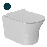 Унитаз подвесной безободковый WAVE STAR сид. дюропласт, м/л, быстр, БЕЛЫЙ глянец (L)