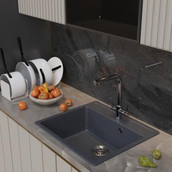 Мойка ML-GM15 КОМФОРТ антрацит (343), 560*500*180мм