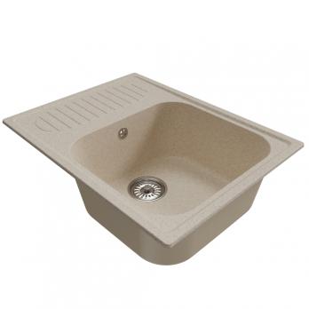 Мойка ML-GM18 КОМФОРТ с крылом, бежевая (328), 640*490*190мм