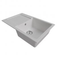 Мойка ML-GM31 КОМФОРТ с крылом, ультра-белая (341), 770*500*190мм