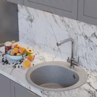 Мойкa ML-GM11 КОМФОРТ круглая, серая (310), 500мм (глуб. чаши 180)