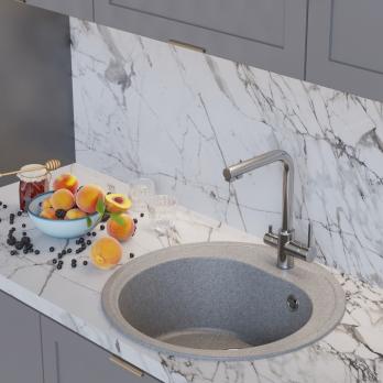 Мойкa ML-GM11 КОМФОРТ круглая, серая (310), 500мм (глуб. чаши 180)