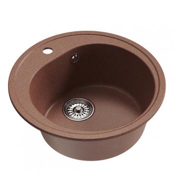 Мойкa ML-GM11 КОМФОРТ круглая, терракотовая (307), 500мм (глуб. чаши 180)
