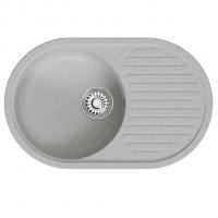 Мойка ML-GM16 КОМФОРТ овальная с крылом, серая (310), 730*460*180мм