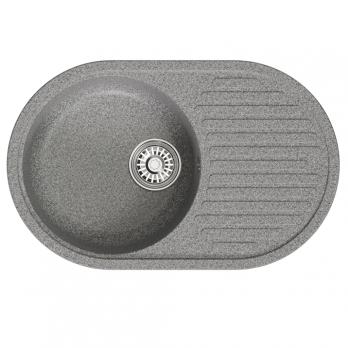 Мойка ML-GM16 КОМФОРТ овальная с крылом, темно-серая (309), 730*460*180мм