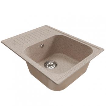 Мойка ML-GM18 КОМФОРТ с крылом, песочная (302), 640*490*190мм