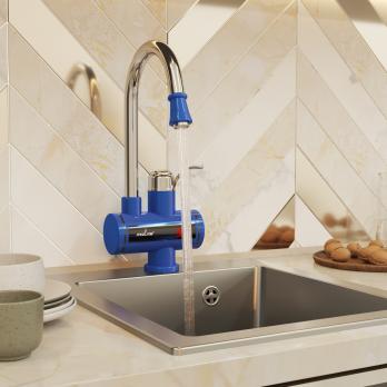 Проточный водонагреватель WH-003 BLUE  (3,3 кВт, УЗО, кухня, индикатор темп) MIXLINE