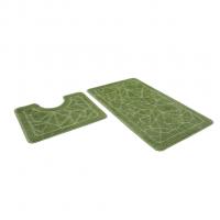 Набор ковриков д/ванной  Shahintex PP 60*100+60*50 зеленый чай (01)