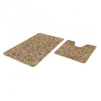 Набор ковриков д/ванной Shahintex PP 60*100+60*50 кофе с молоком (01)