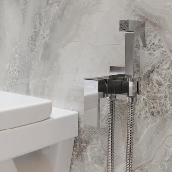 Смеситель с гигиенической лейкой 25k MIXLINE ML31-082 "Ray" встраиваемый