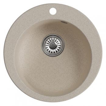 Мойкa ML-GM13 КОМФОРТ круглая, бежевая (328), 495мм (глуб. чаши 200)