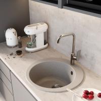 Мойкa ML-GM13 КОМФОРТ круглая, серая (310), 495мм (глуб. чаши 200)