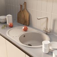 Мойка ML-GM16 КОМФОРТ овальная с крылом, бежевая (328), 730*460*180мм