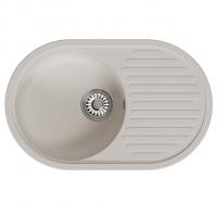 Мойка ML-GM16 КОМФОРТ овальная с крылом, белая (331), 730*460*180мм