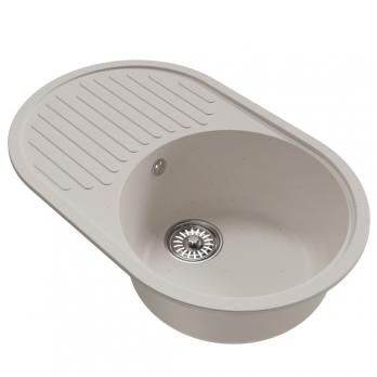 Мойка ML-GM16 КОМФОРТ овальная с крылом, белая (331), 730*460*180мм