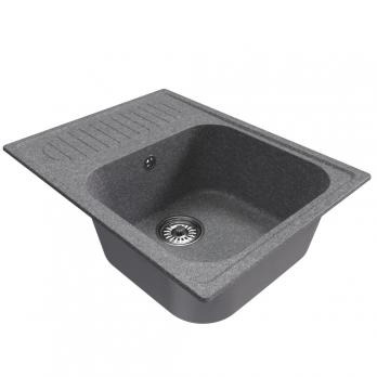 Мойка ML-GM18 КОМФОРТ с крылом, графит (342), 640*490*190мм