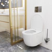 Унитаз подвесной безободковый WAVE LARA сид. дюропласт, м/л, быстр, БЕЛЫЙ глянец (XL)