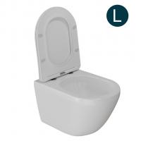 Унитаз подвесной безободковый WAVE MERIDIAN Tornado3.0, сид. дюропласт,м/л,быстр,БЕЛЫЙ глянец(L)