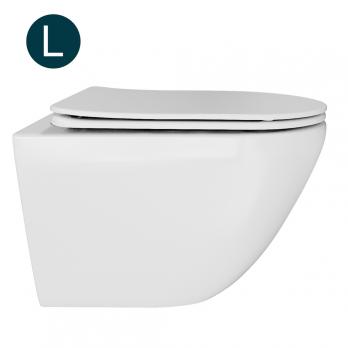 Унитаз подвесной безободковый WAVE MERIDIAN Tornado3.0, сид. дюропласт,м/л,быстр,БЕЛЫЙ глянец(L)