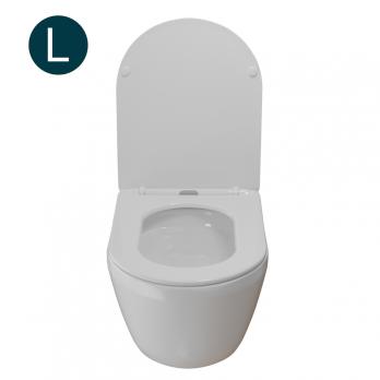 Унитаз подвесной безободковый WAVE MERIDIAN Tornado3.0, сид. дюропласт,м/л,быстр,БЕЛЫЙ глянец(L)