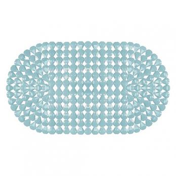 Коврик 67х38 на присосках "Капля" дымчато-голубой