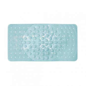 Коврик 68х38 на присосках "Лужайка" дымчато-голубой