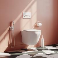 Унитаз подвесной безободковый IDDIS BLQNDSEI25 "Blanco Q" ТОРНАДО смыв, сиденье дюропласт, микролифт