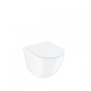 Унитаз подвесной безободковый IDDIS BLQNDSEI25 "Blanco Q" ТОРНАДО смыв, сиденье дюропласт, микролифт