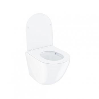 Унитаз подвесной безободковый IDDIS BLQNDSEI25 "Blanco Q" ТОРНАДО смыв, сиденье дюропласт, микролифт