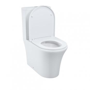 Унитаз-компакт безободковый IDDIS STNRDSEi24 "Stone" прям. вып,сиденье дюропласт.,микролифт2-кн арм