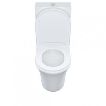 Унитаз-компакт безободковый IDDIS STNRDSEi24 "Stone" прям. вып,сиденье дюропласт.,микролифт2-кн арм