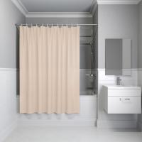 Штора для ванной полиэтилен IDDIS P01PE18i11 Promo  180*200 бежевая c кольцами