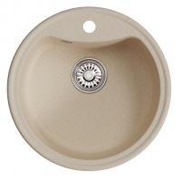 Мойкa ML-GM09 КОМФОРТ круглая, бежевая (328), 510 мм (глуб. чаши 190)