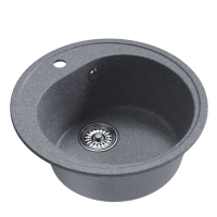 Мойкa ML-GM11 КОМФОРТ круглая, графит (342), 500мм (глуб. чаши 180)
