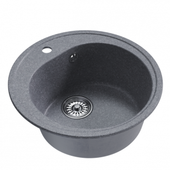 Мойкa ML-GM11 КОМФОРТ круглая, графит (342), 500мм (глуб. чаши 180)