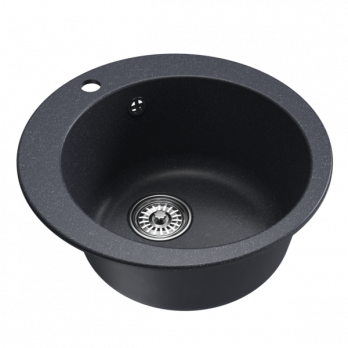 Мойкa ML-GM13 КОМФОРТ круглая, антрацит (343), 495мм (глуб. чаши 200)