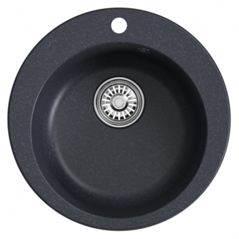 Мойкa ML-GM13 КОМФОРТ круглая, антрацит (343), 495мм (глуб. чаши 200)