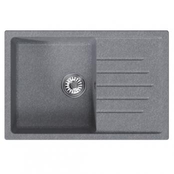Мойка ML-GM19 КОМФОРТ с крылом, графит (342), 750*500*200мм