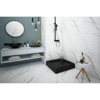 Поддон квадрат  0,8*0,8*0,06 "Universal N"акрил d 90 (каркас+экран) выс.16 см BLACK