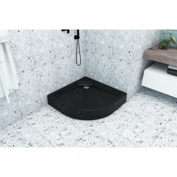 Поддон полукруг 0,9*0,9*0,06 "Classic N"акрил d 90 (каркас+экран) выс.16 см BLACK