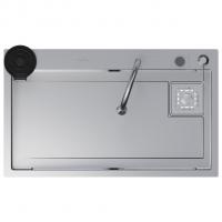 Мойка настол.монтаж 75х46 (3,0) вып 3 1/2  MIXLINE PRO 21,5см с сиф.(сатин)+доз+смесит+кол+д/р+о/с
