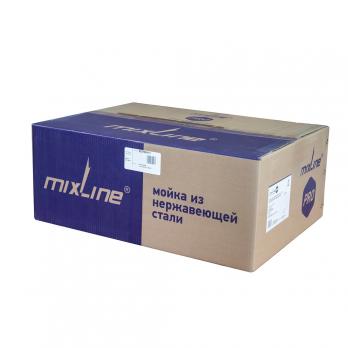 Мойка настол.монтаж 75х46 (3,0) вып 3 1/2  MIXLINE PRO 21,5см с сиф.(сатин)+доз+смесит+кол+д/р+о/с