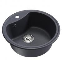 Мойкa ML-GM09 КОМФОРТ круглая, антрацит (343), 510 мм (глуб. чаши 190)