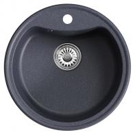 Мойкa ML-GM09 КОМФОРТ круглая, антрацит (343), 510 мм (глуб. чаши 190)