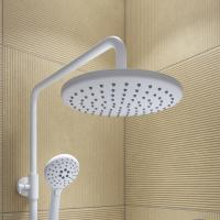 Душевая система 35к IDDIS RAYWT3Fi06 "Ray" лейка "Тропический душ", БЕЛЫЙ матовый