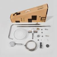 Душевая система 35к Milardo STRSB1FM06 "Stripe" лейка "Тропический душ", ХРОМ