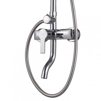 Душевая система 35к Milardo STRSB1FM06 "Stripe" лейка "Тропический душ", ХРОМ