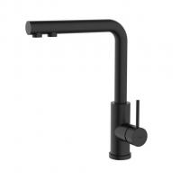 Смеситель для кухни 35к IDDIS RULBLLFi05 "Rule" с вых.для пит.фильтра выс.пов. излив, п/гайку ЧЕРНЫЙ