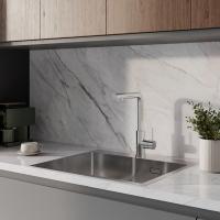 Смеситель для кухни 35к IDDIS RULSBLFi05 "Rule" с вых.для пит.фильтра выс.пов. излив, п/гайку  ХРОМ